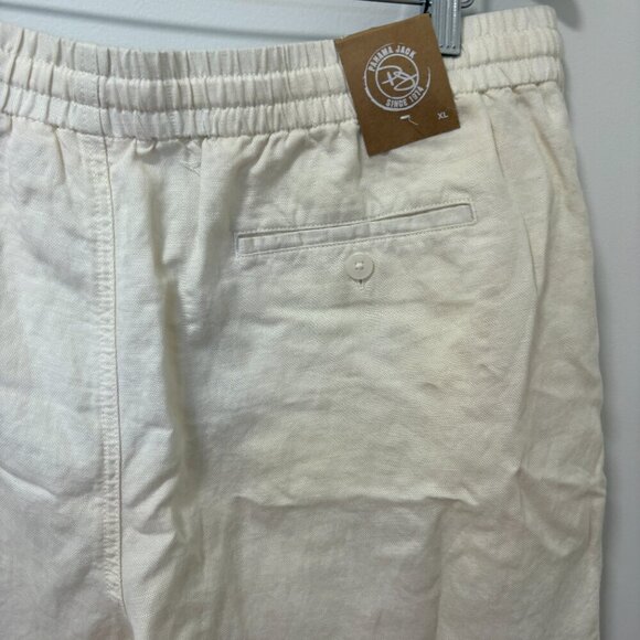 Panama Jack Men's Flat Front Linen Shorts in Cream Size XL NEW Bohemian Summer - Picture 9 of 11